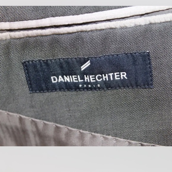 Daniel Hechter Paris Men Blazer 44T 100% Wool Gray 2 Buttons Lined - Picture 2 of 12